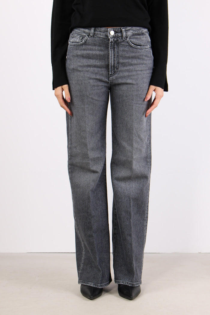 Denim Palazzo Nero/panna-2