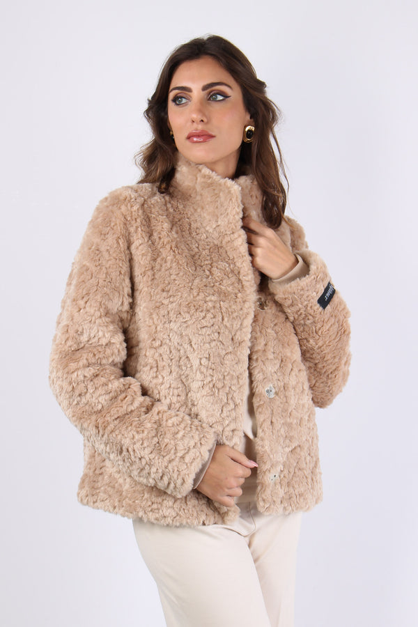 Giubbotto Corto Astrakan Oat