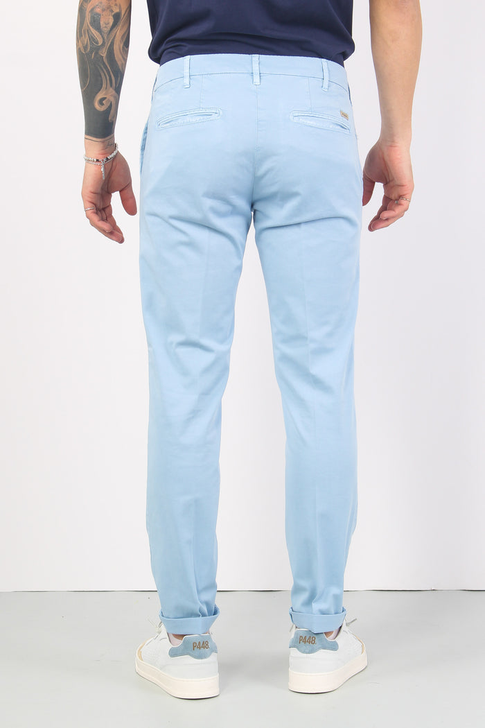 Pantalone Chino Slim Fit Celeste-3