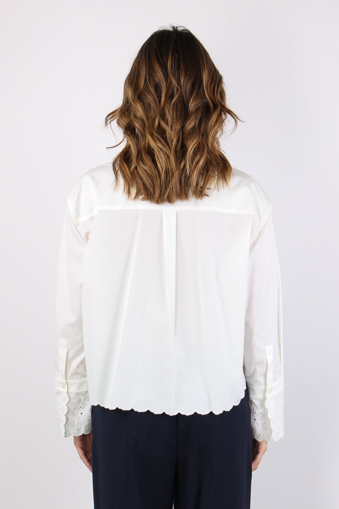 Wkdneutro Camicia Pizzo Off White-4