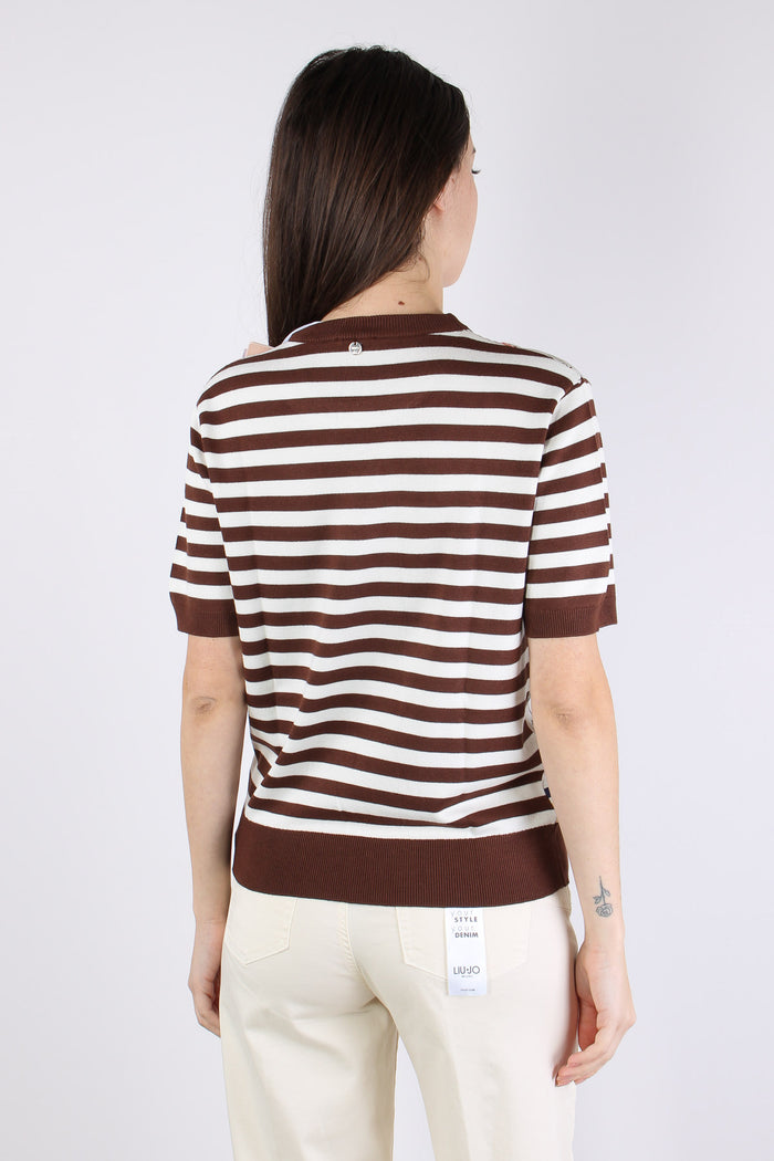 Maglia Riga Manica Corta Foulard/bisco-5