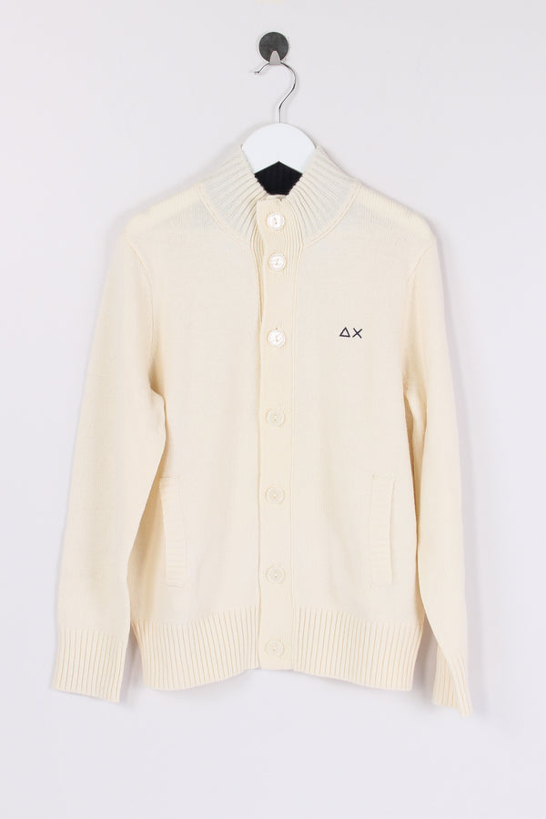 Giacca Maglia Bottoni Bianco