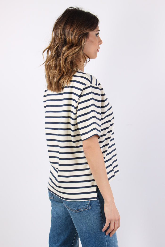 Wkdmultid T-shirt Scatoletta Ecru/blu-6