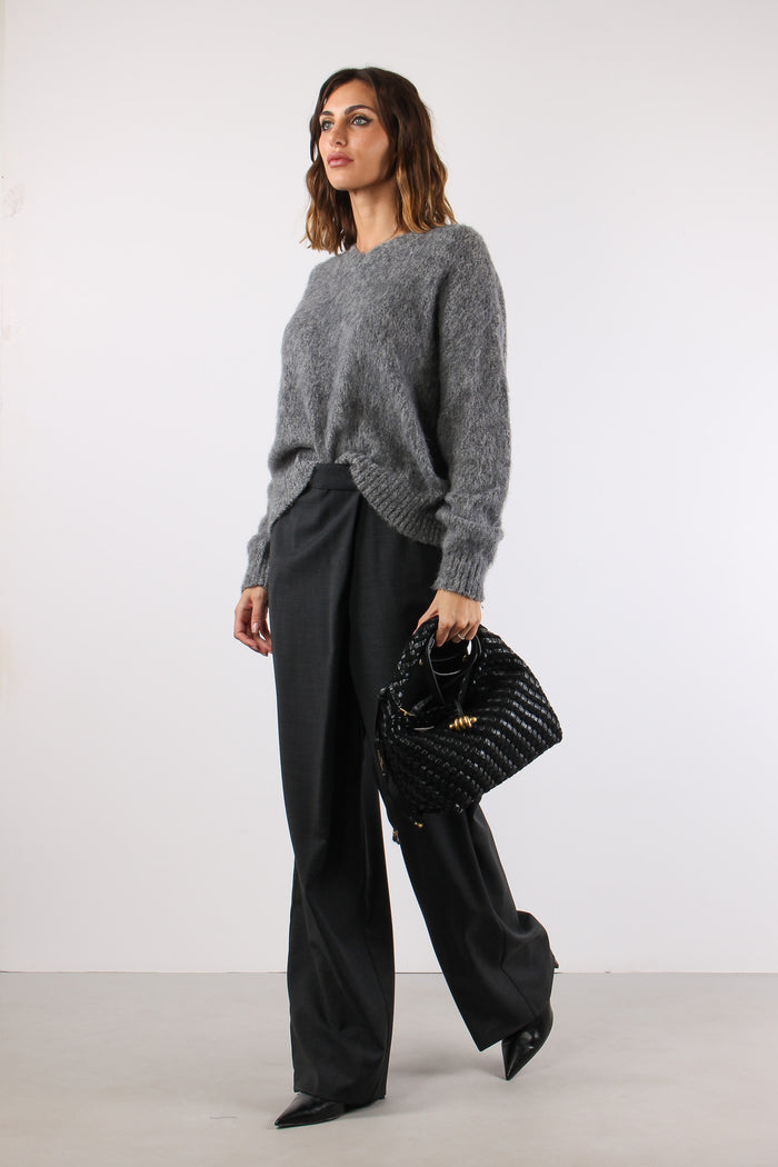 Maglia Mohair Puntinata Grey-4