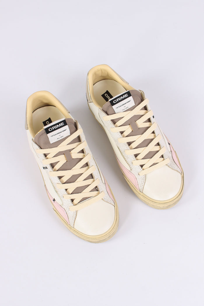 Sneakers Distressed You Are The Sun Bianco-5