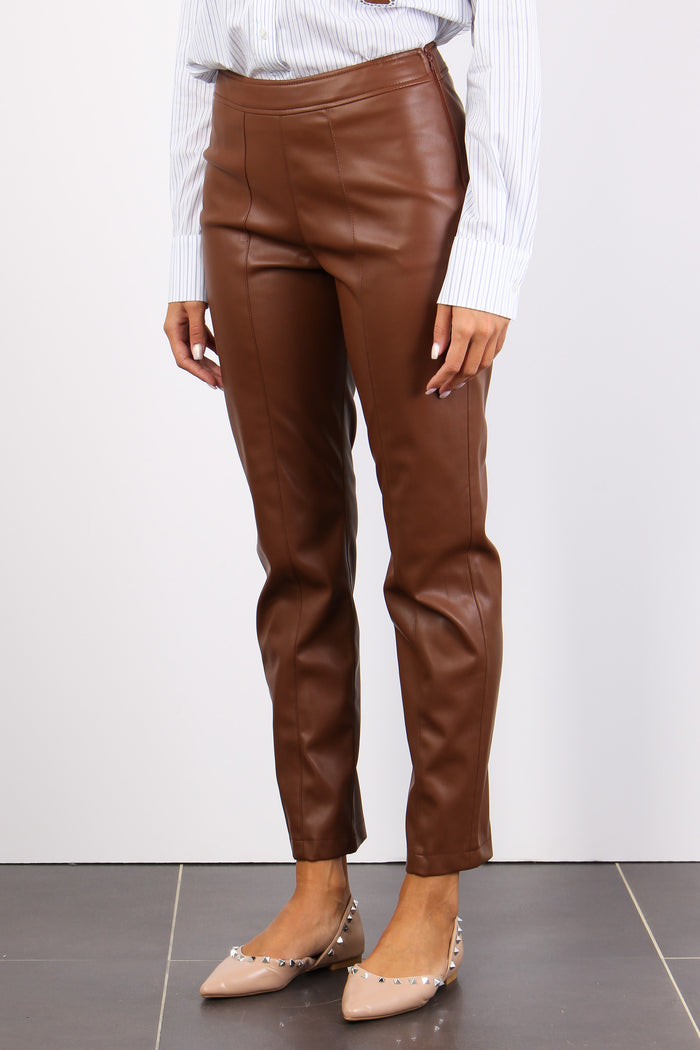 Pantalone Ecopelle Lather Brown-3