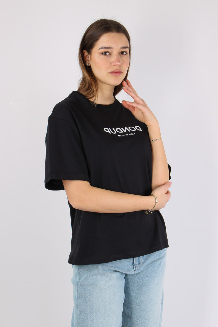 T-shirt Scritta Centrale Nero-6