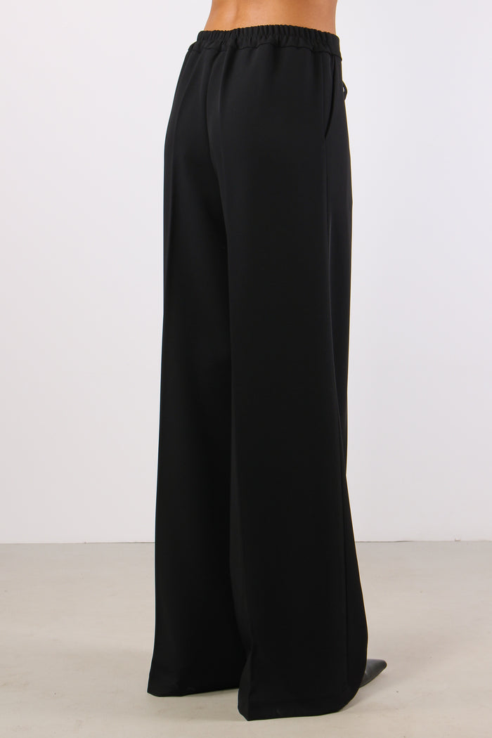 Pantalone Palazzo Elastico Pen Nero-6