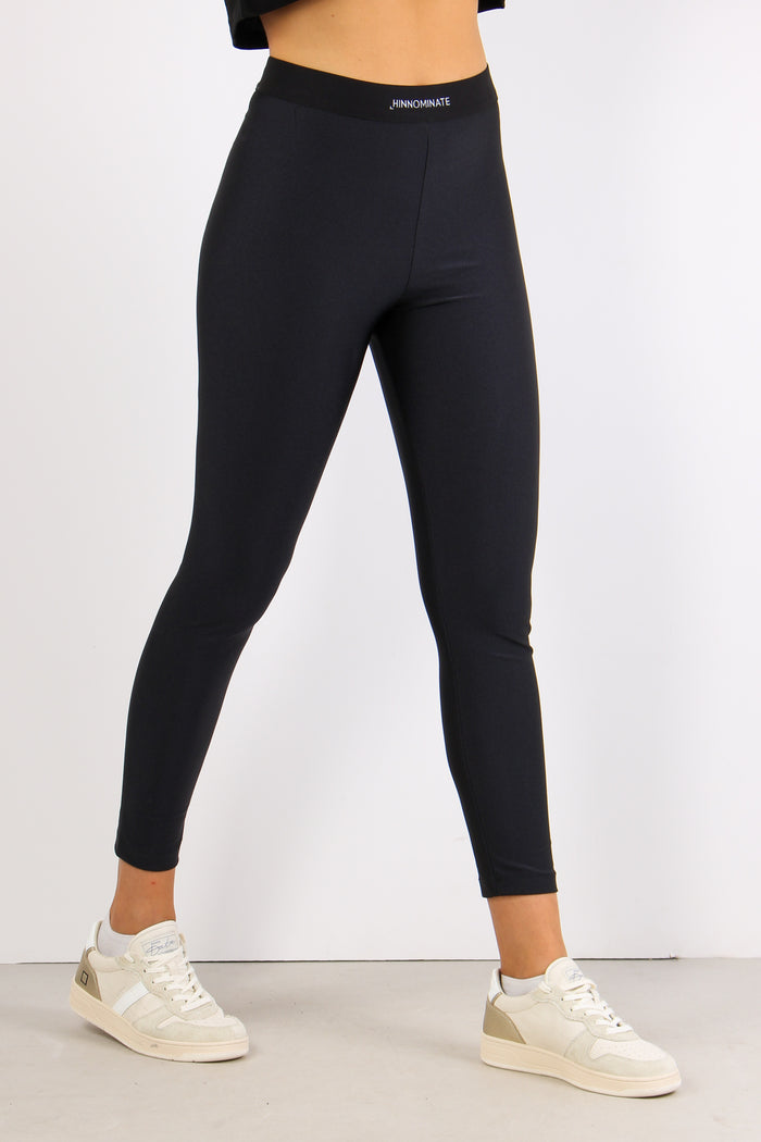 Leggins Elastico Logo Nero-6