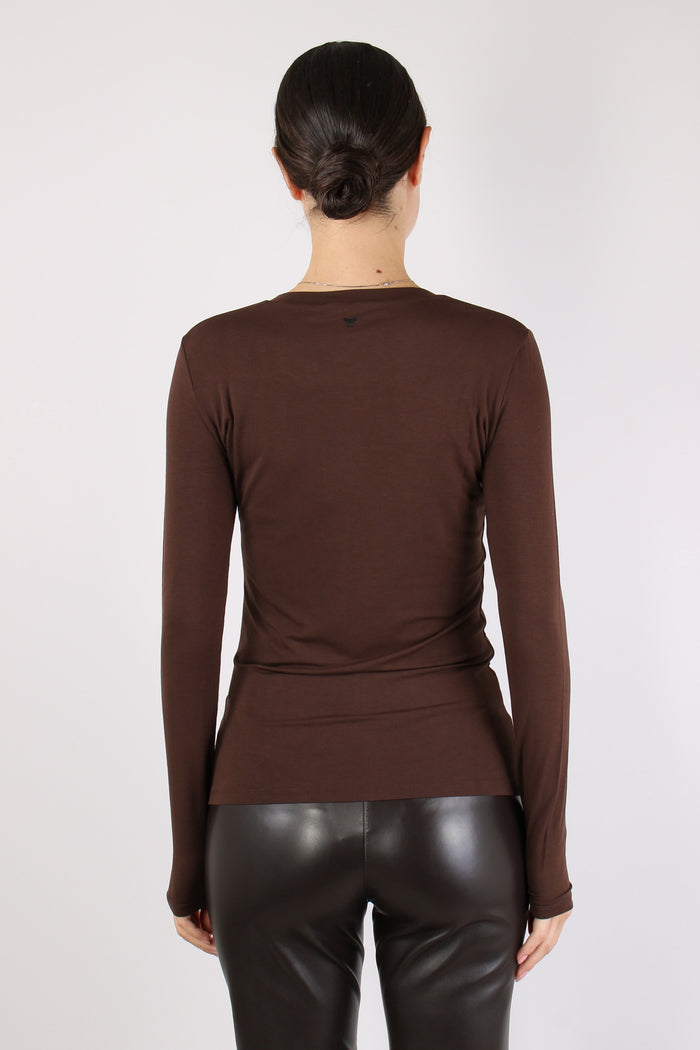 Multie T-shirt Ml Jersey Cioccolato-4