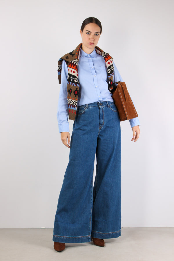 Vega Jeans Palazzo Medio Pulito