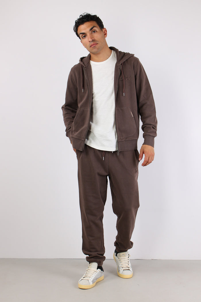 Felpa Full Zip Delavee Marrone-3