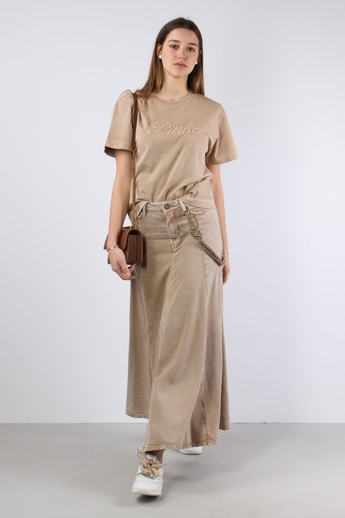 Hurghada Gonna Lunga Denim Beige-3