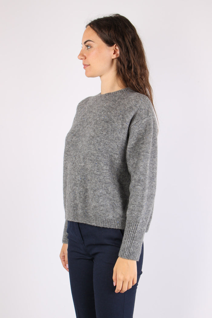 Mllalcali Maglione Bottonato Grigio-5