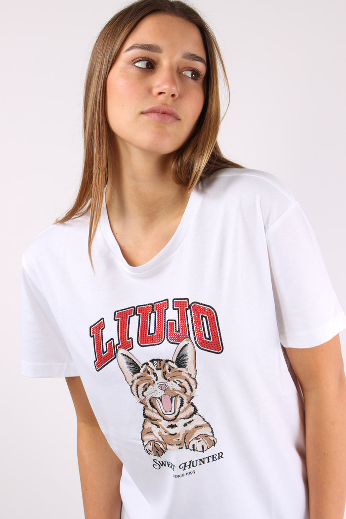 T-shirt Lamina Stampa Bianco/animal-7