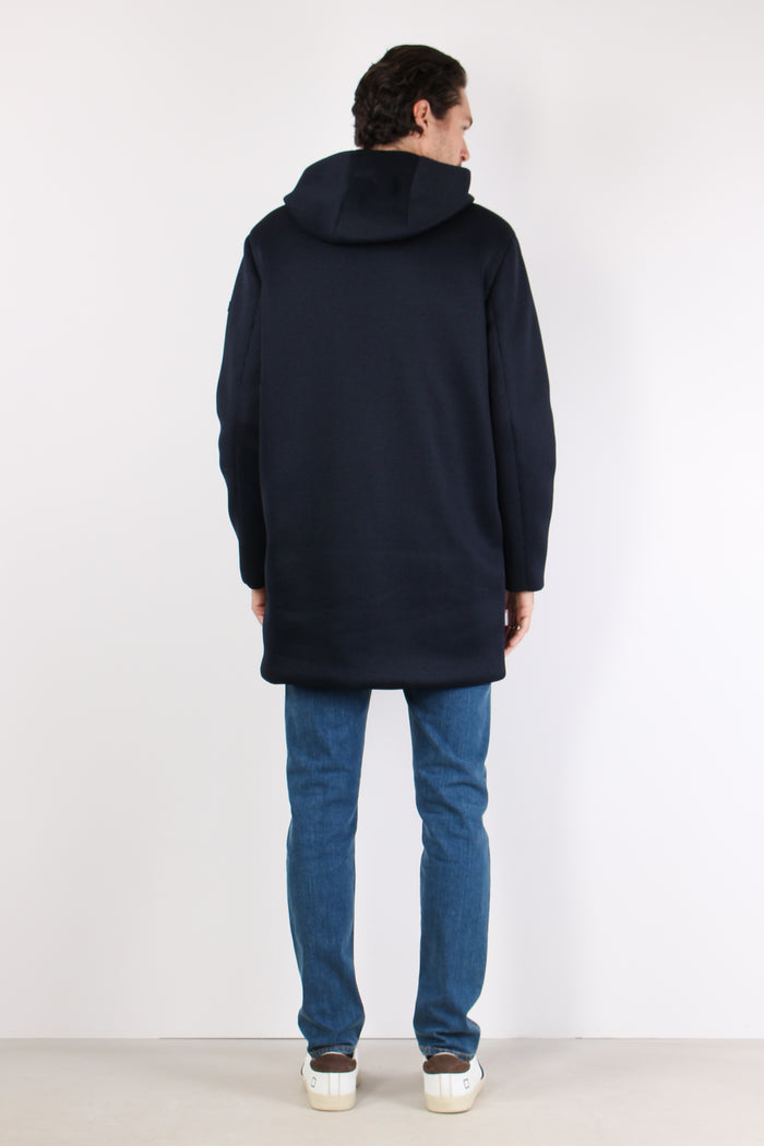 Parka Cappuccio Tricotech Blu Navy-5