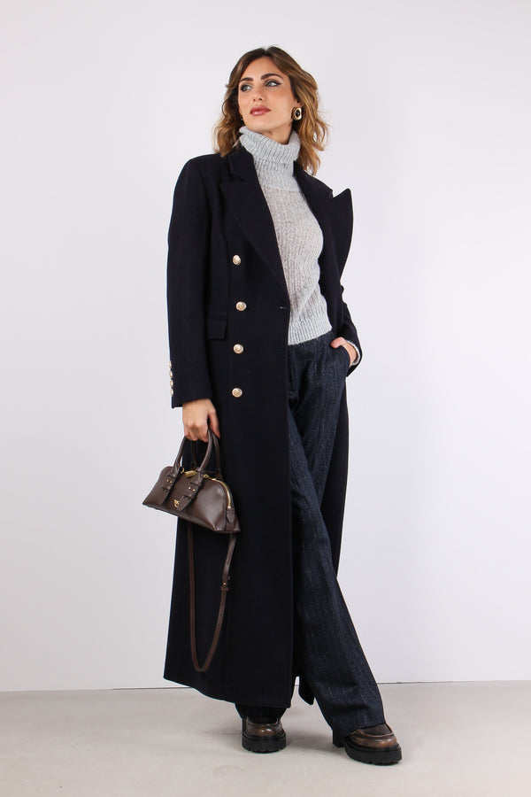 Teres Cappotto Doppiopetto Total Blu