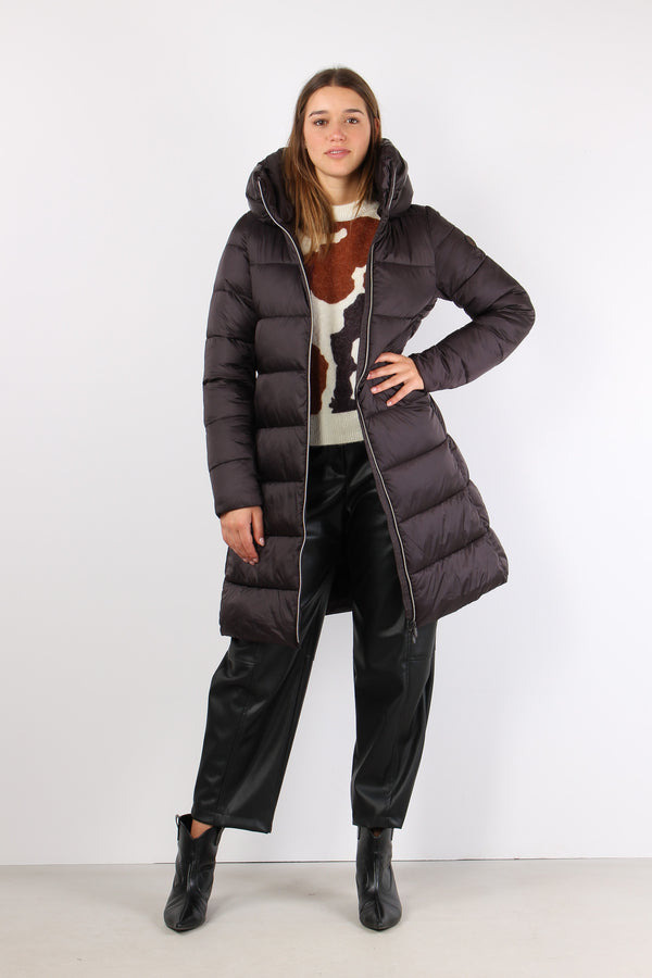 Lysa Piumino Lungo Collo In Brown Black