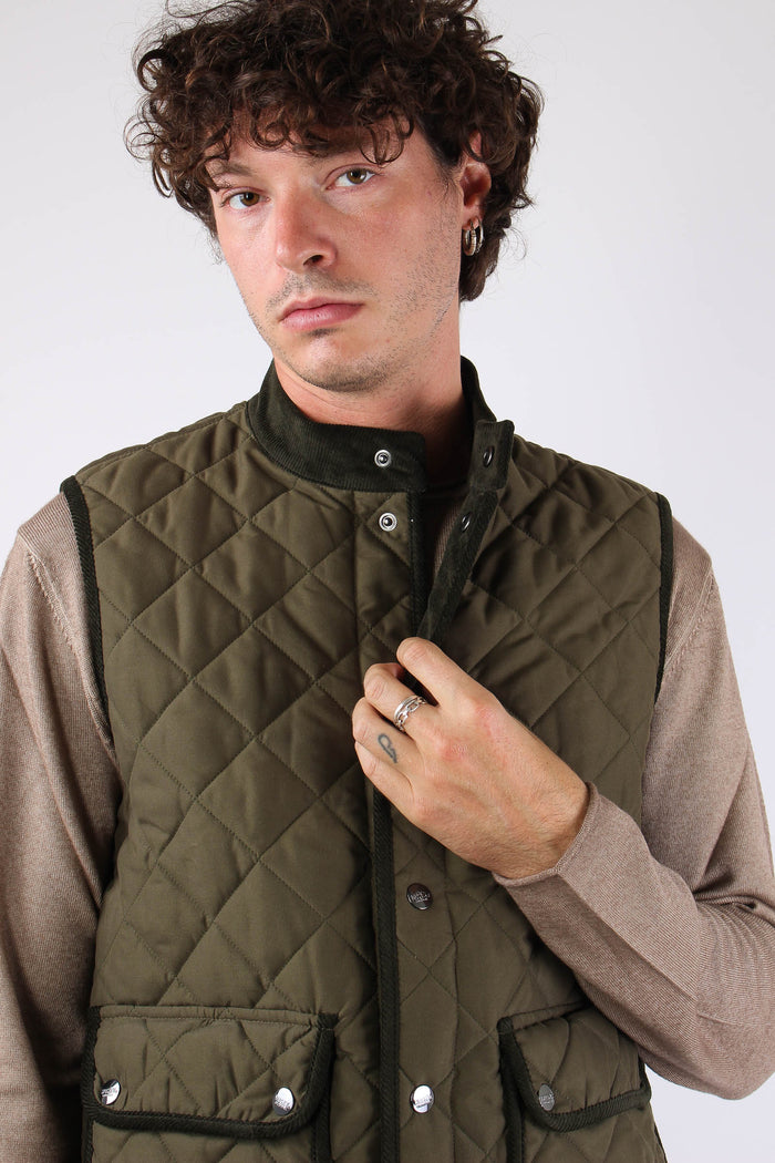 Frank Gilet Inserto Velluto Militare-3