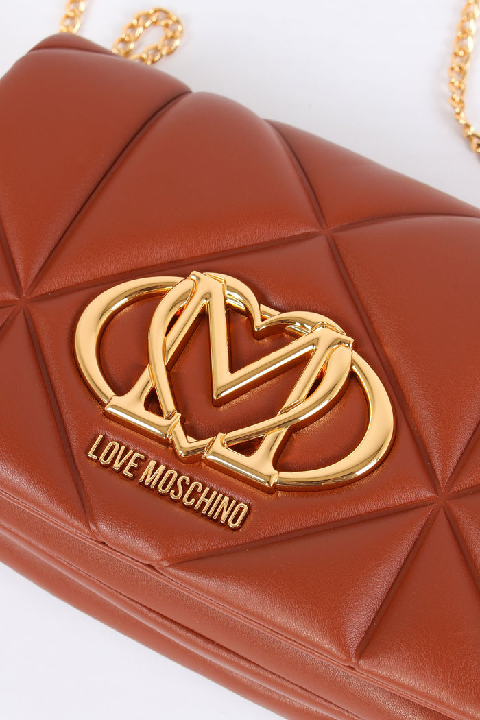 Tracolla Catena Matelasse Castagna-5