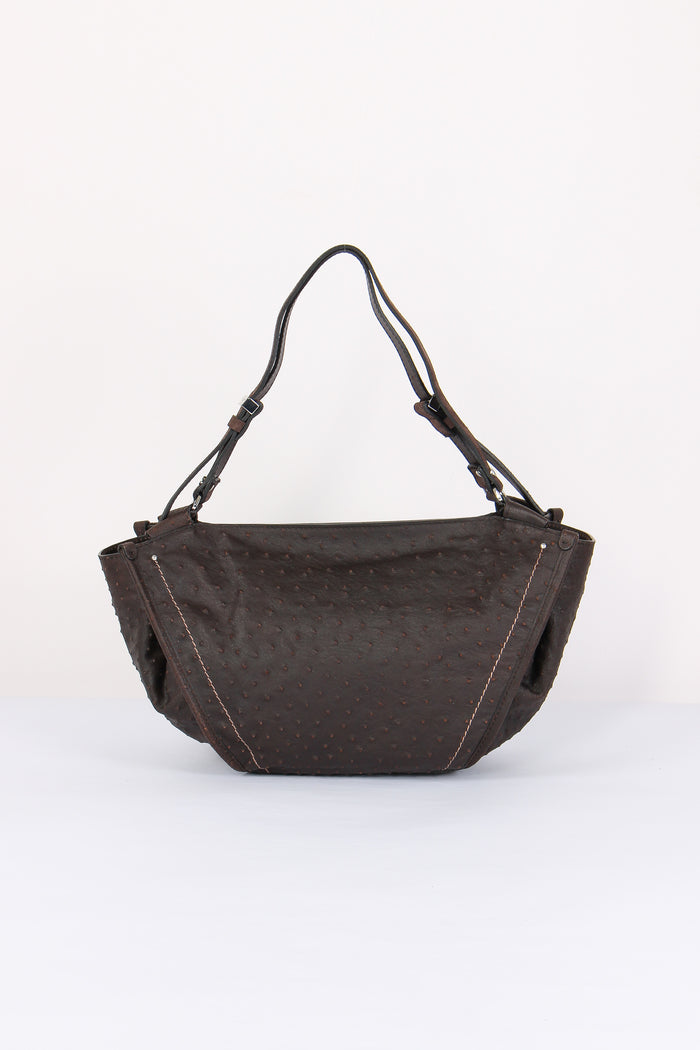 Bloom Shopping Suede Stampa Struzzo Espresso-3
