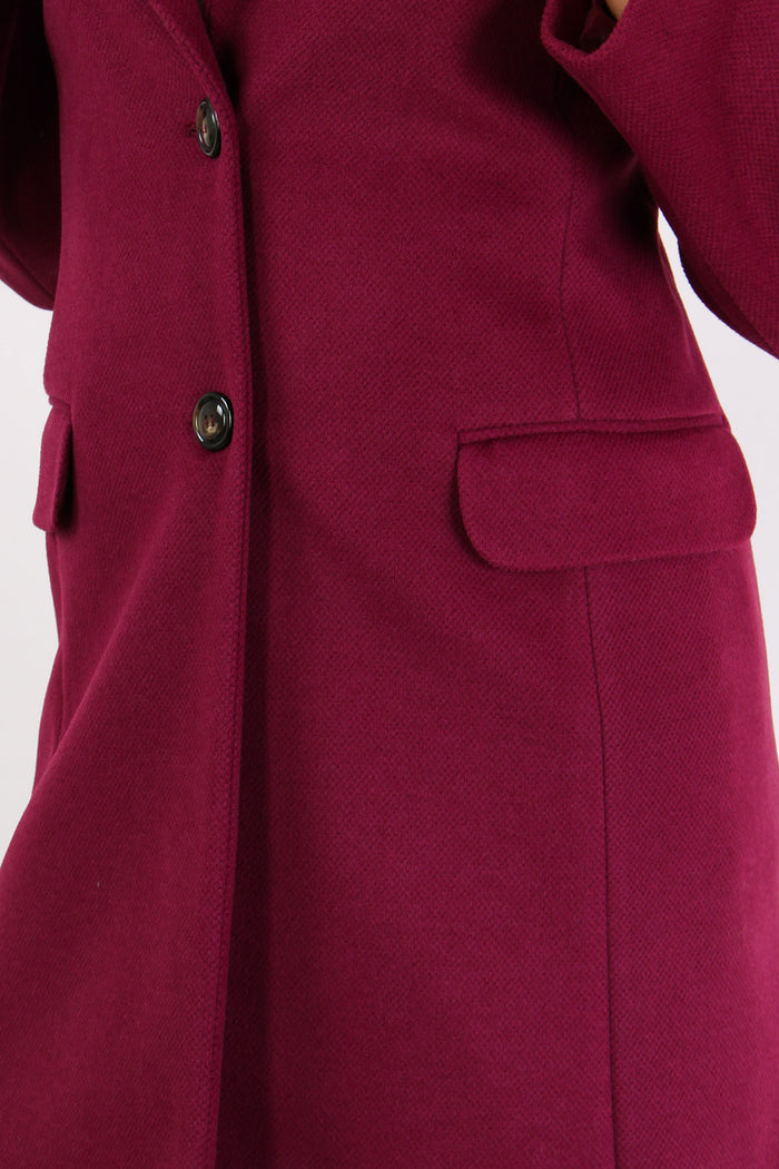 Cappotto Basico 2 Bottoni Bordeaux-8
