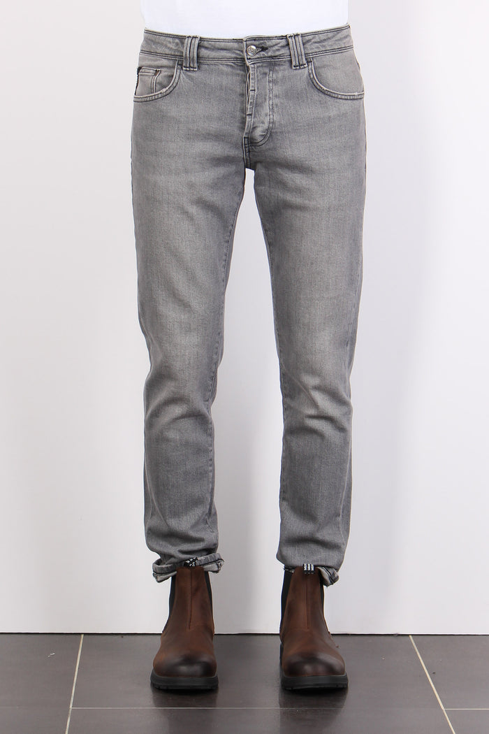 Denim Tapered Fit Denim Grigio-2