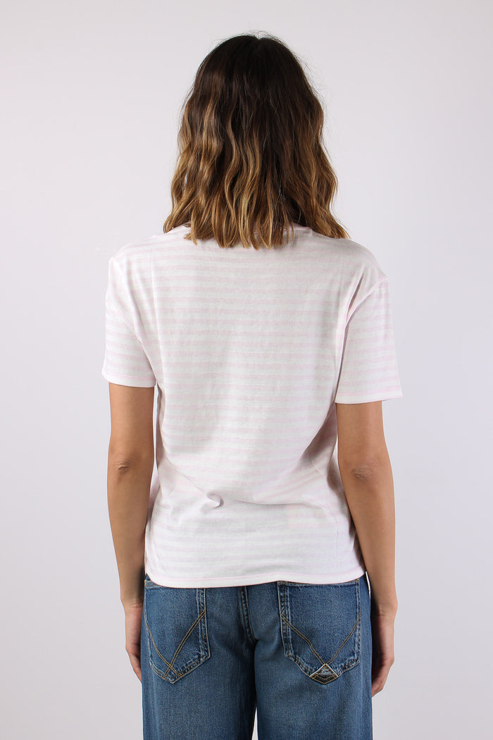 T-shirt Riga Logo Bianco/rosa-4