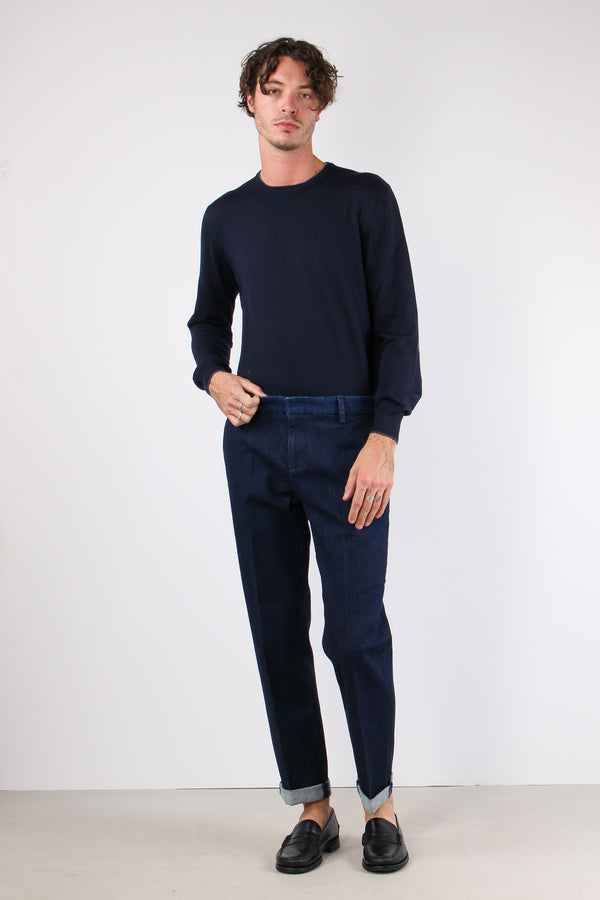 Gaubert Pantalone Effetto Deni Blu Medio