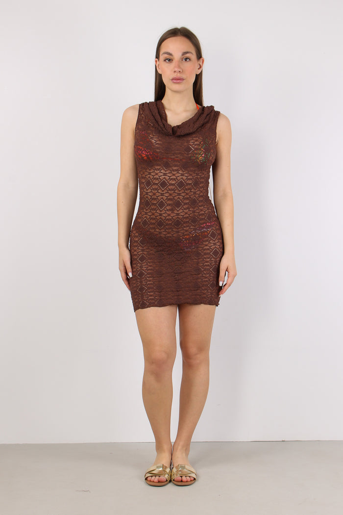 Abito Macrame Corto Moro-5
