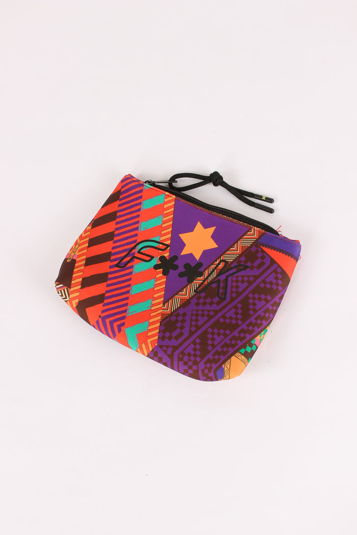 Pochette Neoprene Fantasia Viola/arancio-4