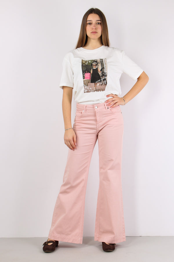 Pantalone Bull Flare Rosa-2