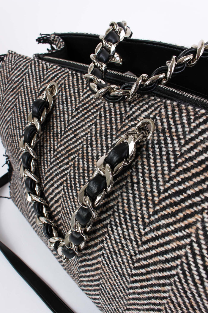 Shopping Tweed Frange Tweed Black-5