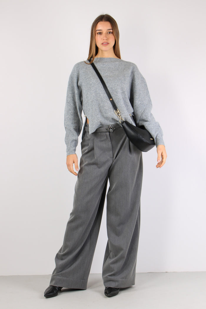 Maglia Manica Lunga Grey Melange-5