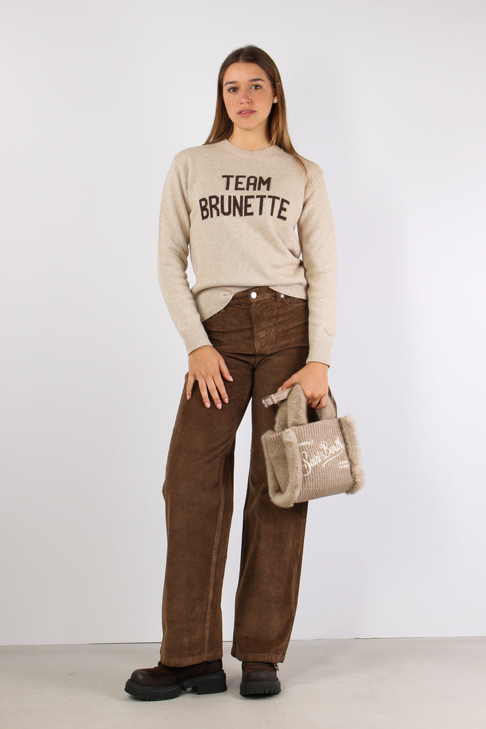 Girocollo Team Brunette Beige-5