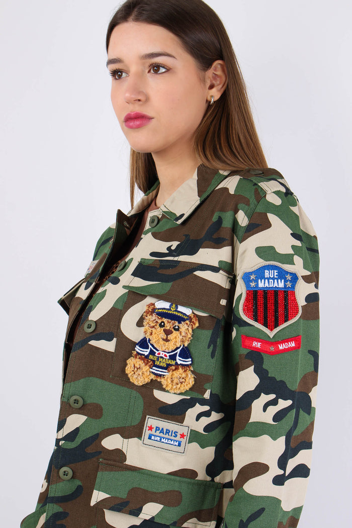 Giacca Over Fantasia Patch Camouflage-5