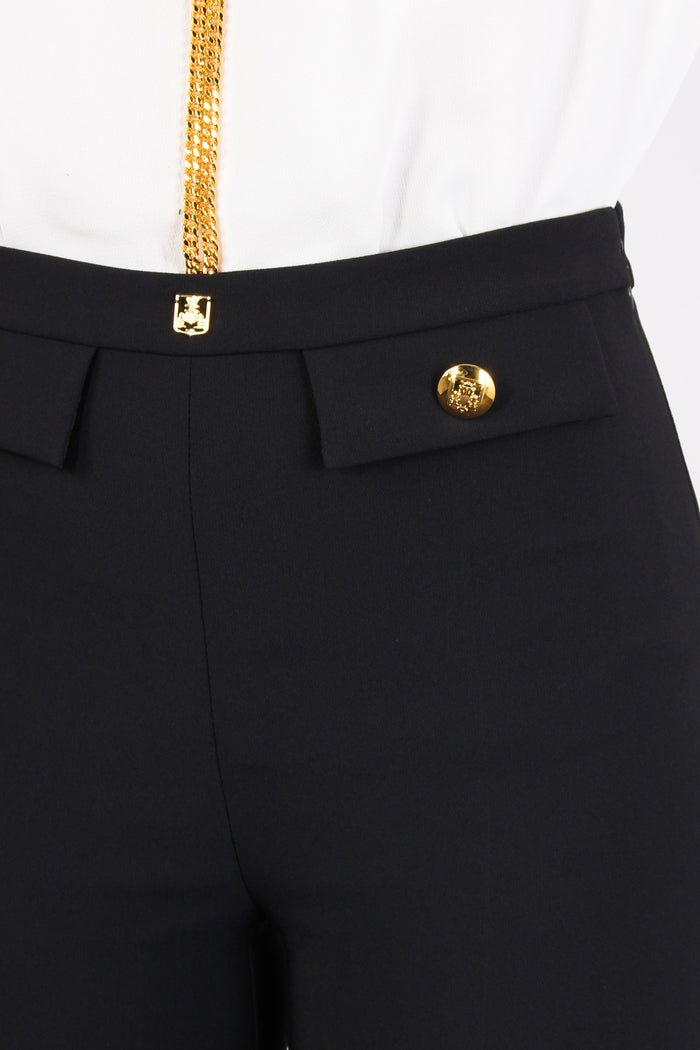 Pantalone Sigaretta Pattine Nero-10