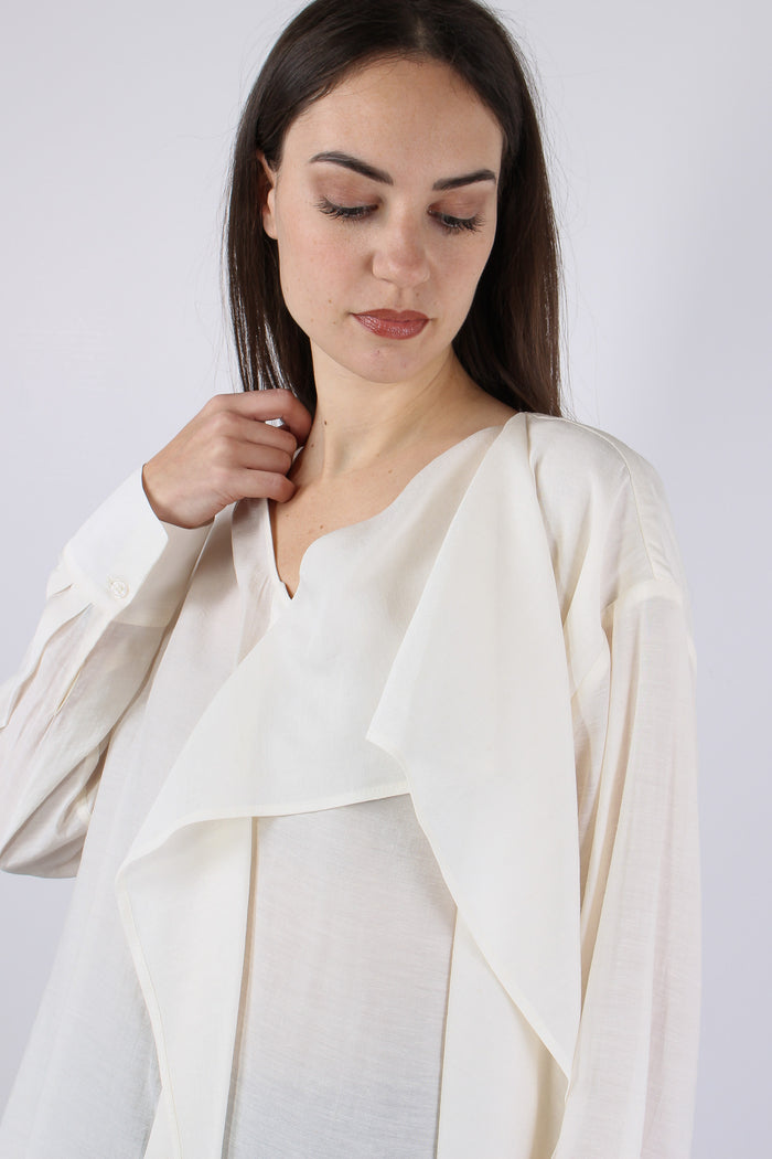 Blusa Scavo V Rouge Bianco-8