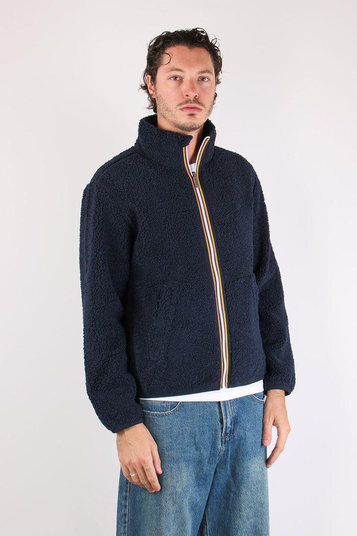 Felpa Teddy Reversibile Collo Blue Depth/blue-7