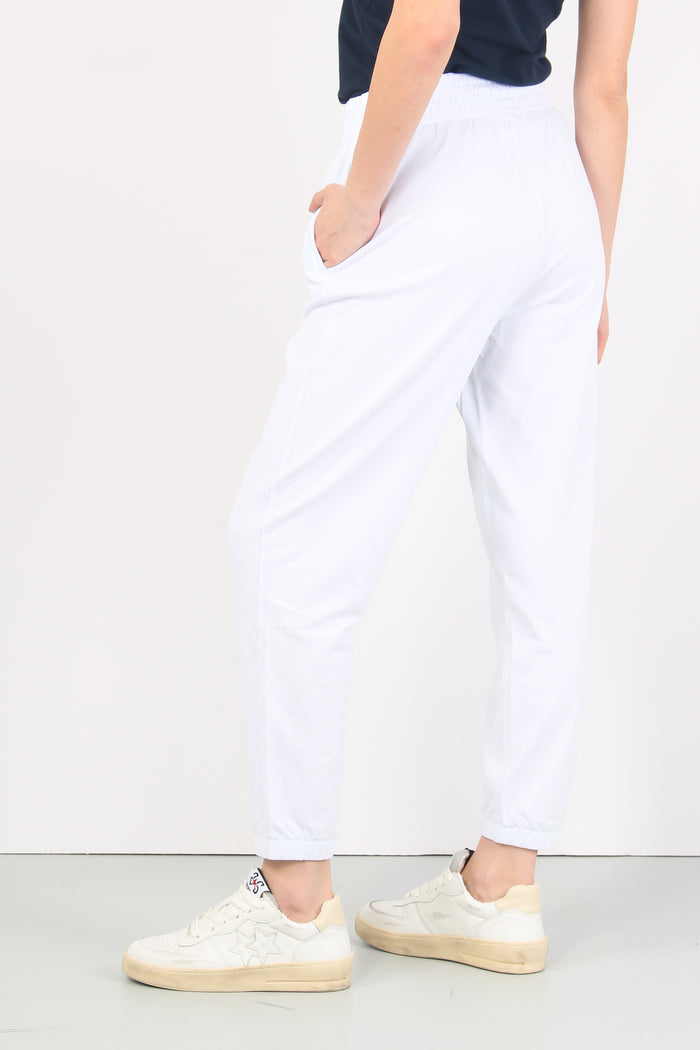 Pantalone Piquet Bianco-3