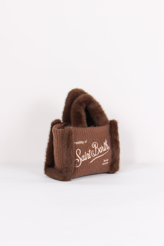 Shopping Piccola Pelliccia Marrone-6