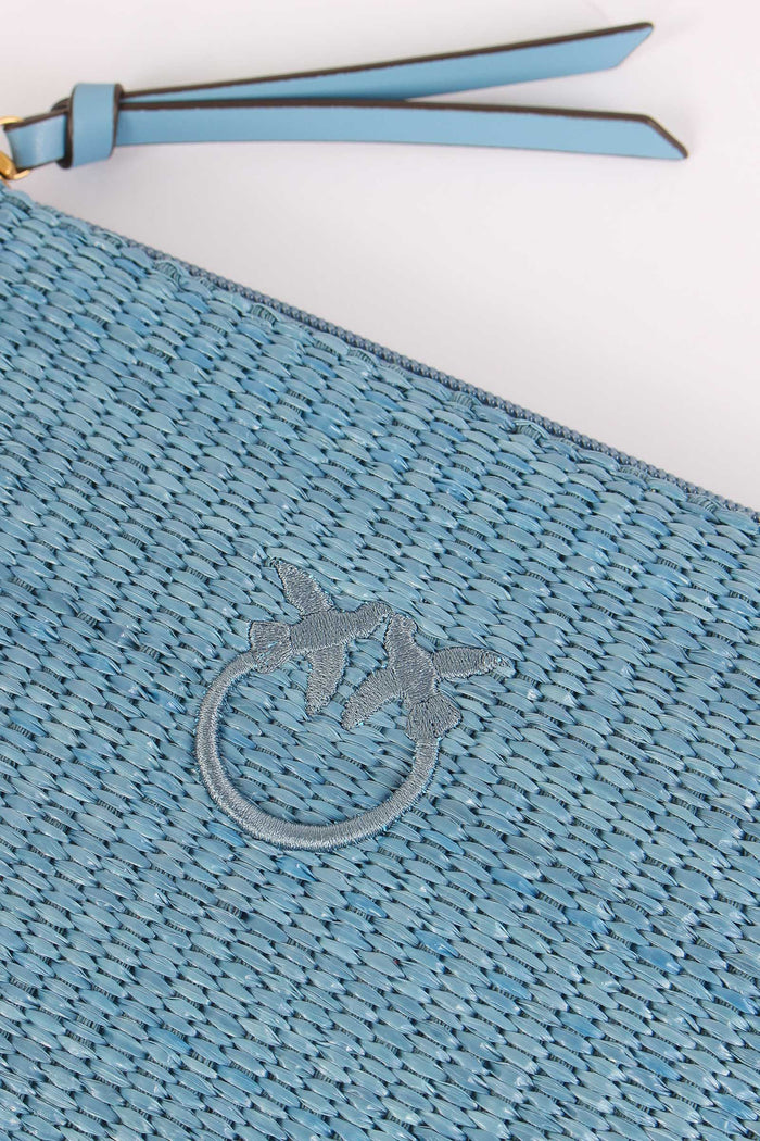 Pochette Rafia Light Blue-4
