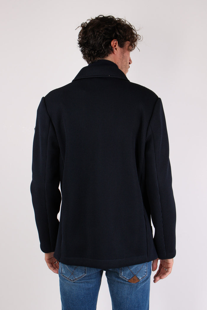 Peacot Interno Ciniglia Blu Navy-5