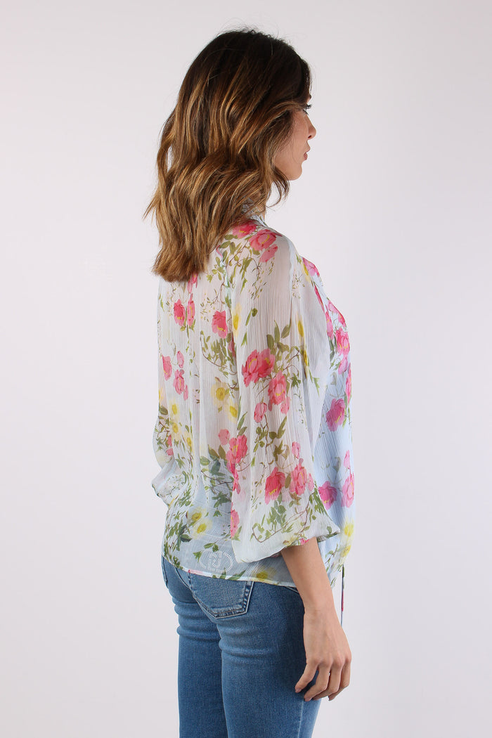 Blusa Laccetti Fantasia Fiori Botanic Garden-7