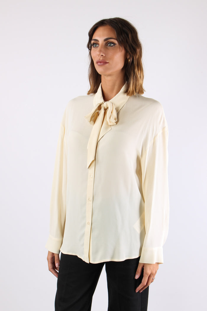 Camicia Viscosa Fusciacca Collo Panna-3