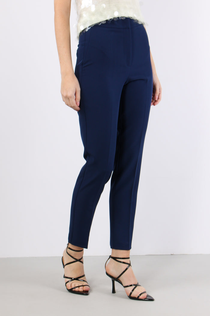 Pantalone Sigaretta Tessuto Tecnico Navy-6