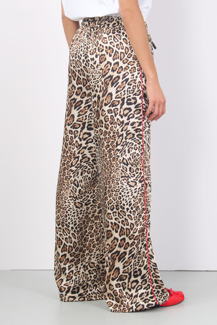 Pantalone Macula Piping Rosso Animalier-6