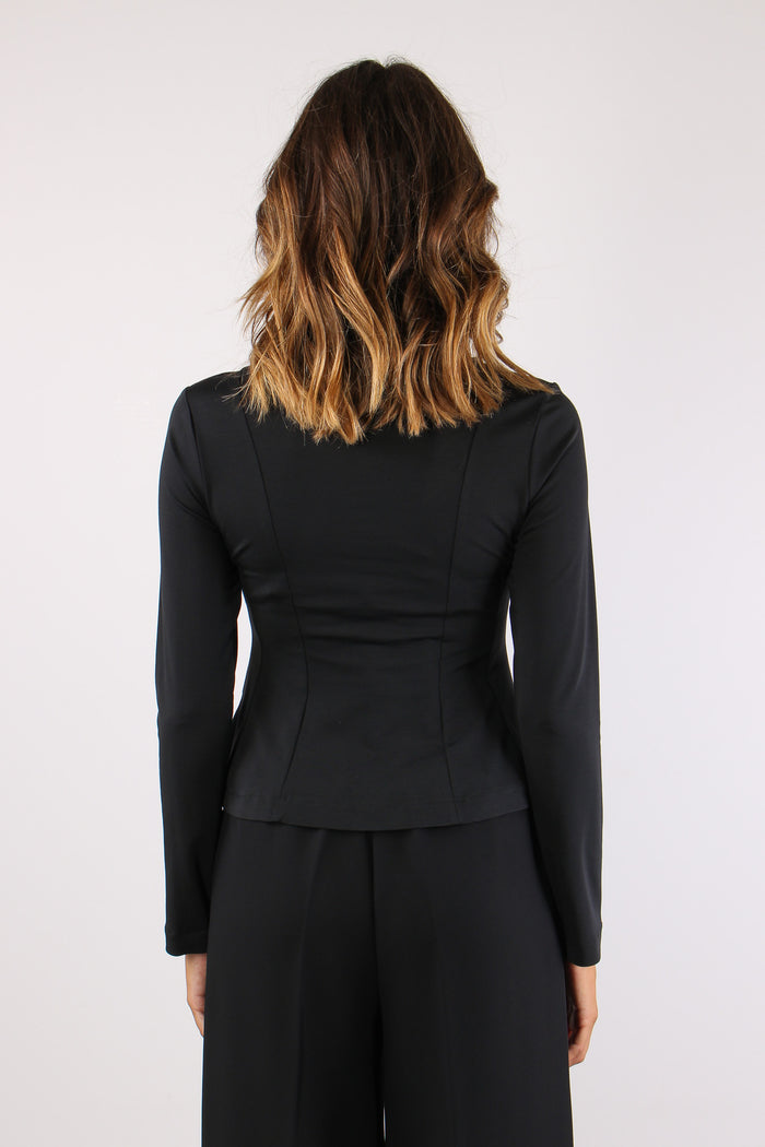 Maglia M/l Riprese Fianchi Nero-3