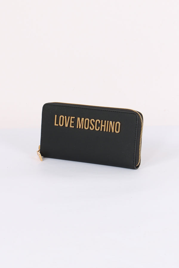 Zip Around Scritta Logo Nero/oro-2