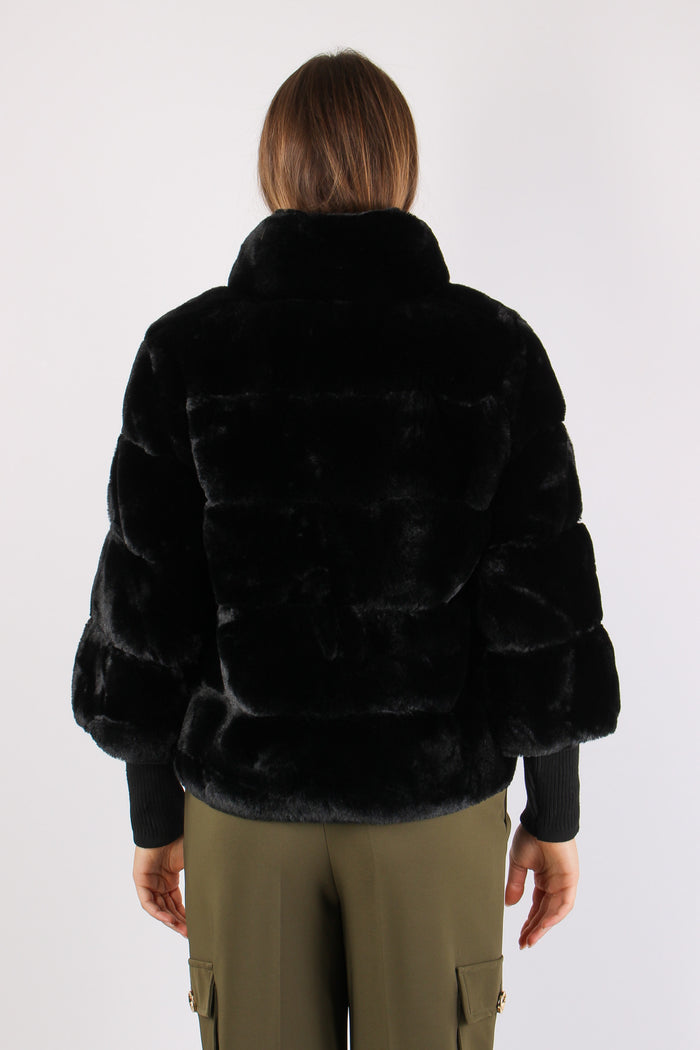 Marila Pelliccia Corta Manicot Black-4